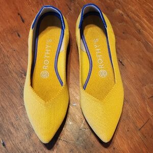 Rothy's The Point Flats - Marigold/Blue